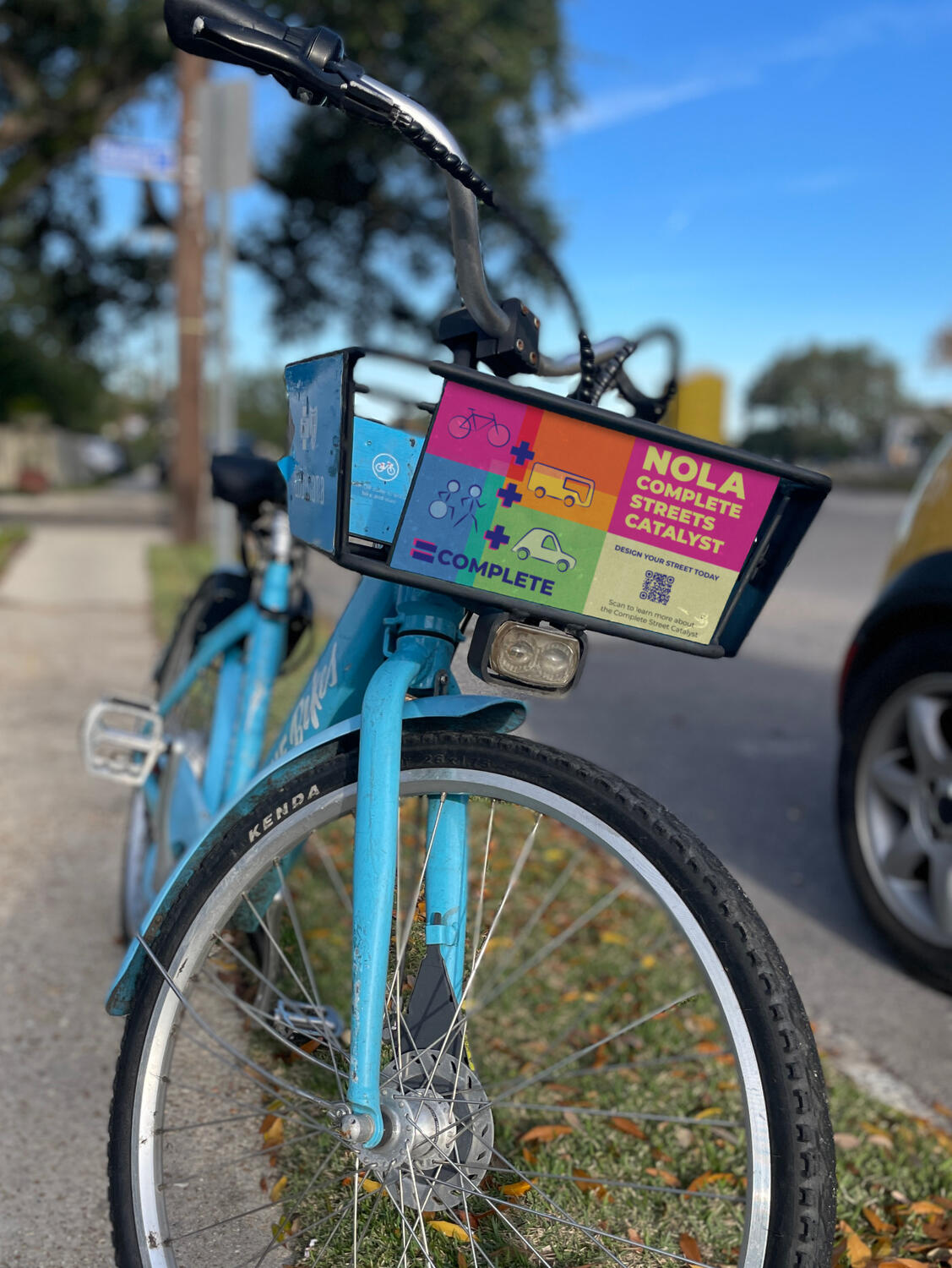 Blue Bike basket